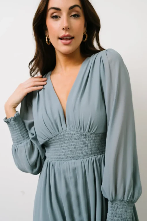 Olivia Maxi Dress | Dusty Blue