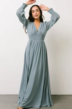 Olivia Maxi Dress | Dusty Blue