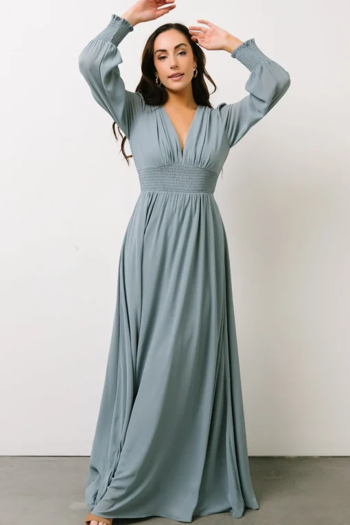 Olivia Maxi Dress | Dusty Blue