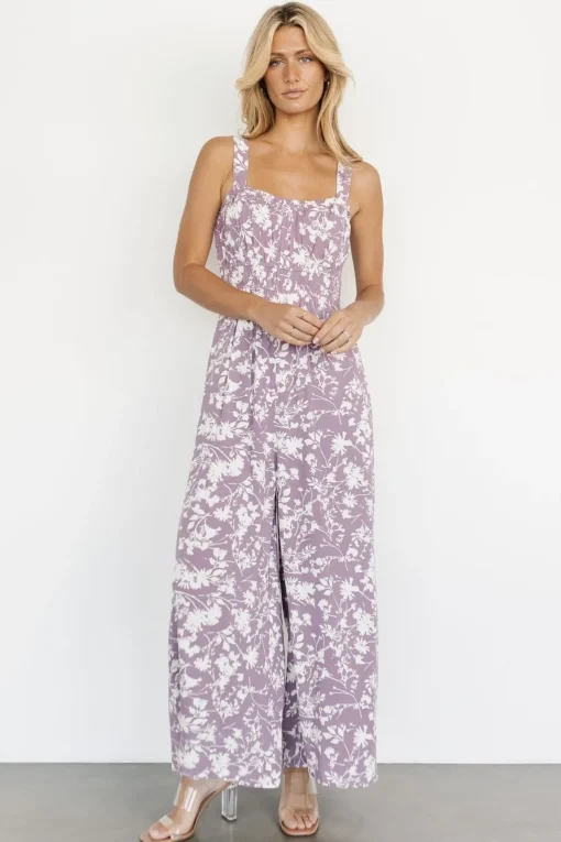 Palisades Tank Jumpsuit | Lavender Print