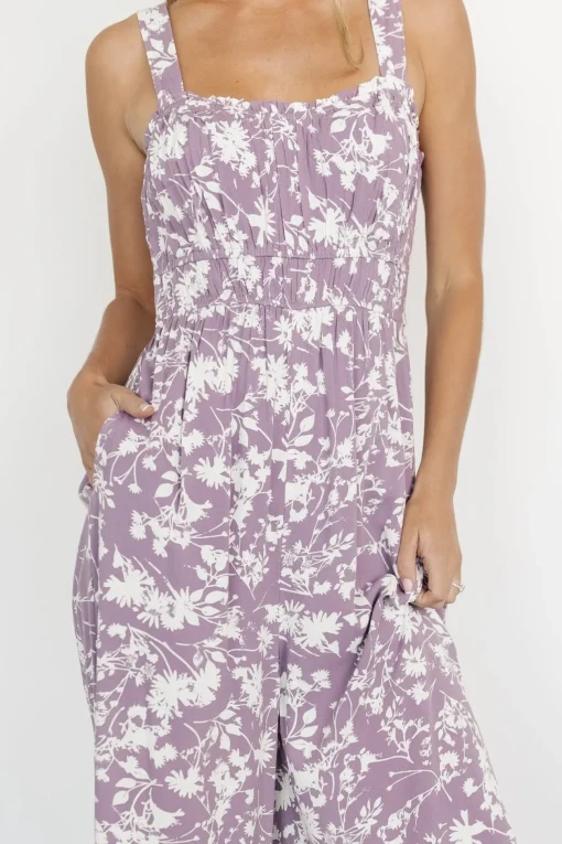 Palisades Tank Jumpsuit | Lavender Print