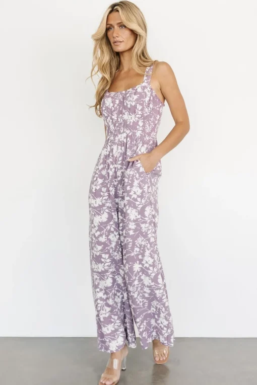 Palisades Tank Jumpsuit | Lavender Print
