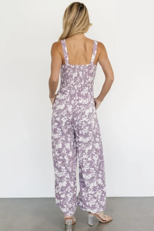 Palisades Tank Jumpsuit | Lavender Print