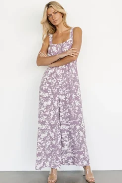 Palisades Tank Jumpsuit | Lavender Print