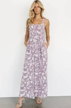 Palisades Tank Jumpsuit | Lavender Print