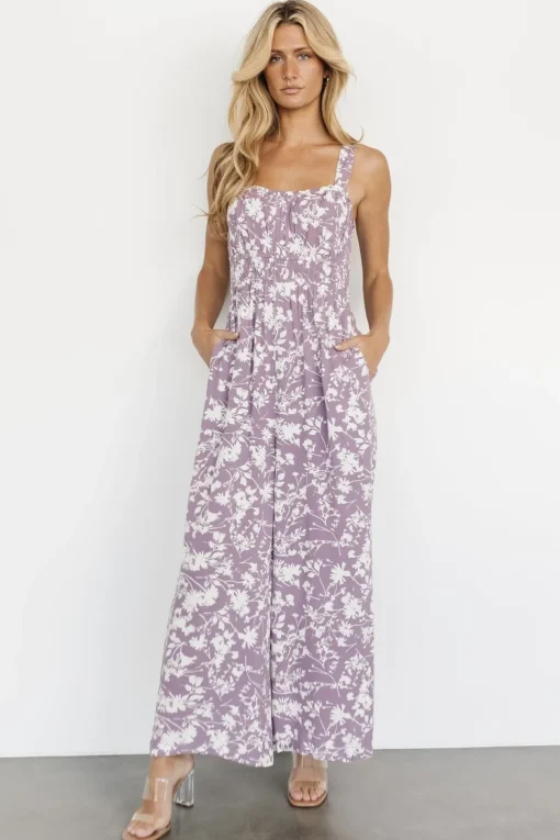 Palisades Tank Jumpsuit | Lavender Print