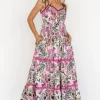 Pierrette Maxi Dress | Pink Multi