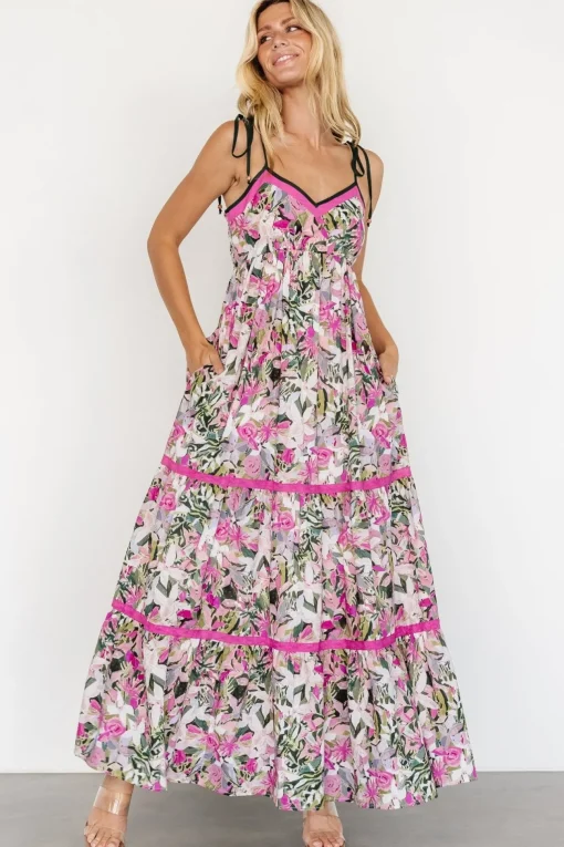 Pierrette Maxi Dress | Pink Multi
