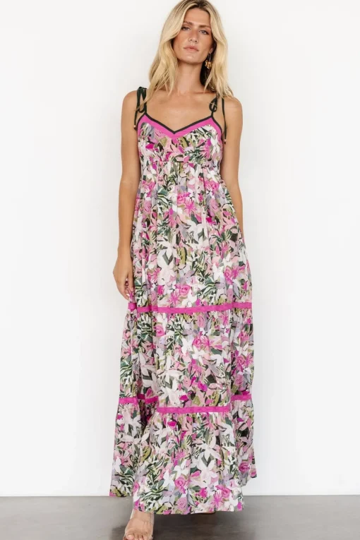 Pierrette Maxi Dress | Pink Multi