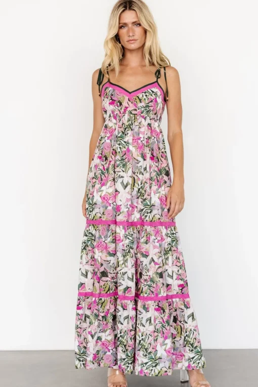 Pierrette Maxi Dress | Pink Multi