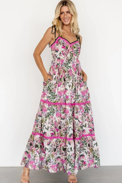 Pierrette Maxi Dress | Pink Multi