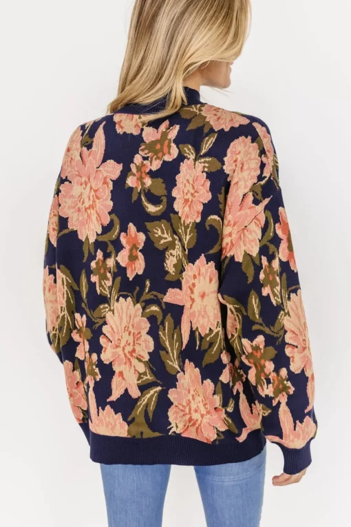 Polly Sweater | Navy Multi Floral