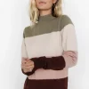 Porter Color Block Sweater | Olive Multi