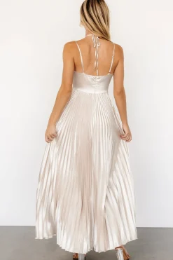 Portia Satin Maxi Dress | Champagne
