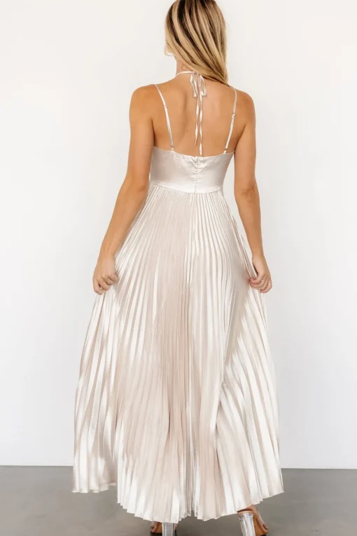 Portia Satin Maxi Dress | Champagne