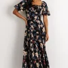 Raelynn Maxi Dress | Black Floral