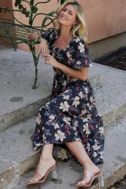 Raelynn Maxi Dress | Black Floral