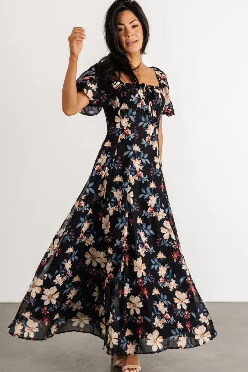 Raelynn Maxi Dress | Black Floral