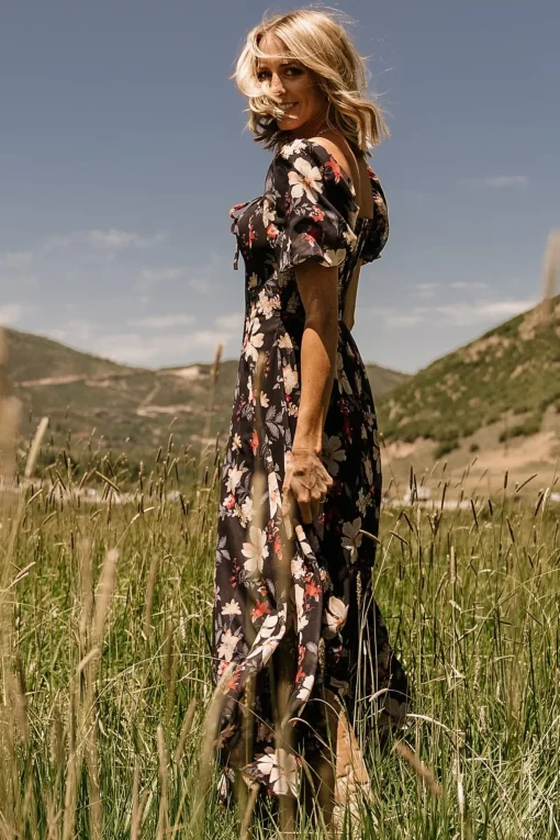 Raelynn Maxi Dress | Black Floral