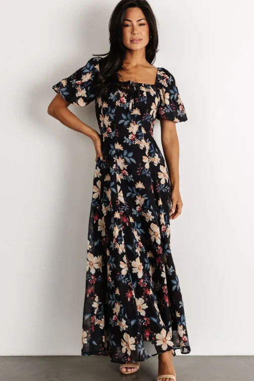 Raelynn Maxi Dress | Black Floral