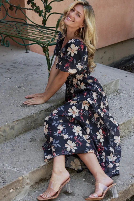 Raelynn Maxi Dress | Black Floral