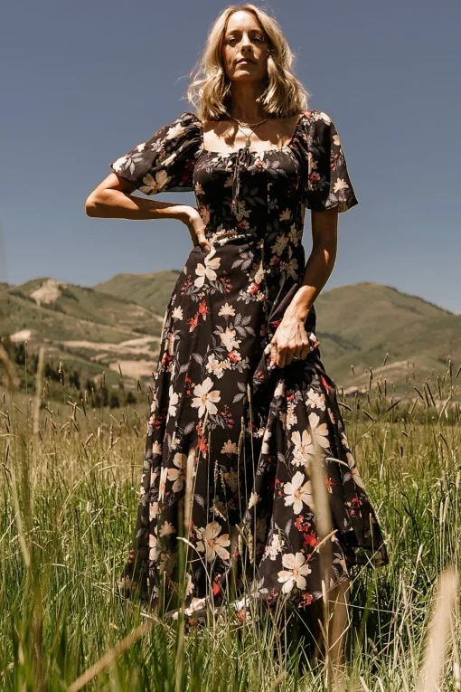 Raelynn Maxi Dress | Black Floral