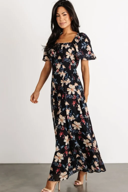 Raelynn Maxi Dress | Black Floral