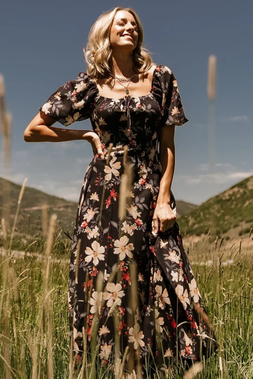 Raelynn Maxi Dress | Black Floral