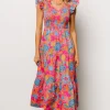 Ranchero Smocked Maxi Dress | Pink Multi