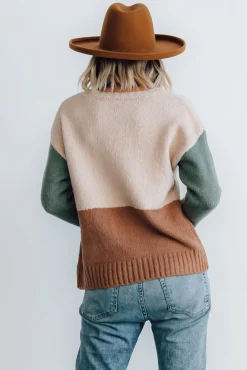 Randi Color Block Sweater | Natural