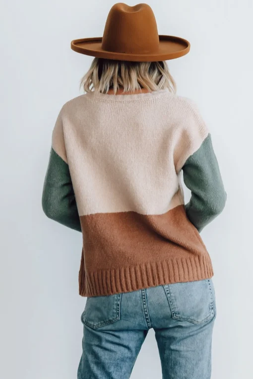 Randi Color Block Sweater | Natural