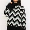 Ricks Sweater | Black + Green Multi
