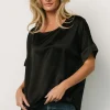 Rory Satin Top | Black