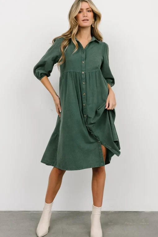 Sari Babydoll Dress | Green