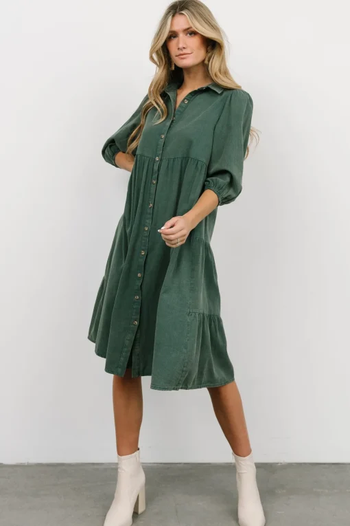 Sari Babydoll Dress | Green