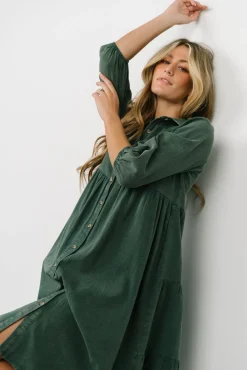 Sari Babydoll Dress | Green