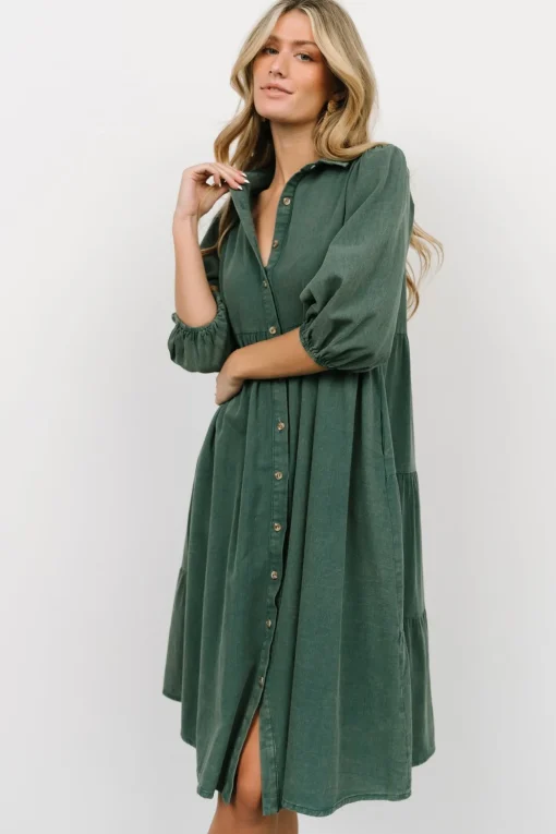 Sari Babydoll Dress | Green