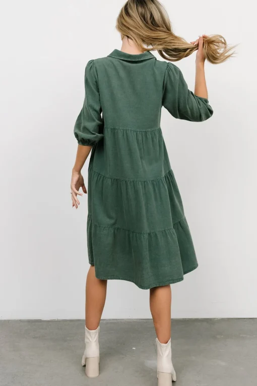 Sari Babydoll Dress | Green
