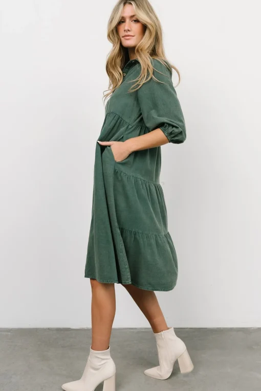 Sari Babydoll Dress | Green