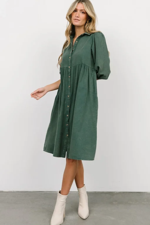 Sari Babydoll Dress | Green
