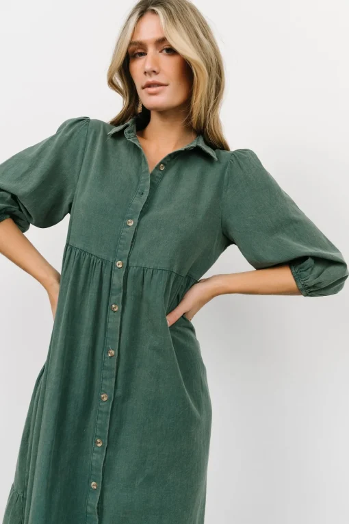 Sari Babydoll Dress | Green