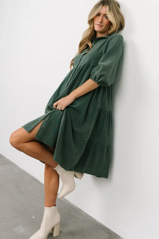 Sari Babydoll Dress | Green