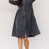Sari Babydoll Dress | Washed Black