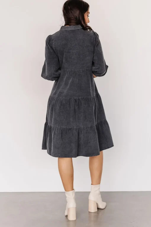 Sari Babydoll Dress | Washed Black
