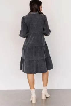 Sari Babydoll Dress | Washed Black