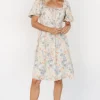 Sonnet Short Dress | Dusty Blue Print