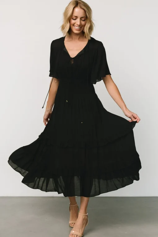 Spell Boho Midi Dress | Black