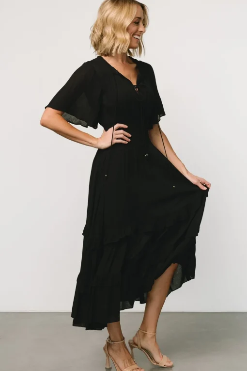 Spell Boho Midi Dress | Black