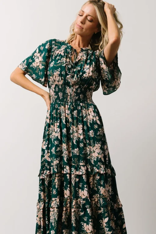 Spell Boho Midi Dress | Topaz + Blush Floral