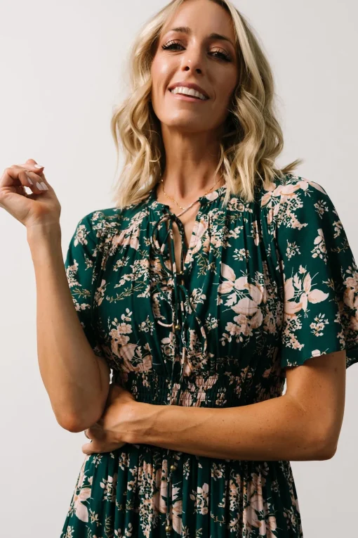 Spell Boho Midi Dress | Topaz + Blush Floral